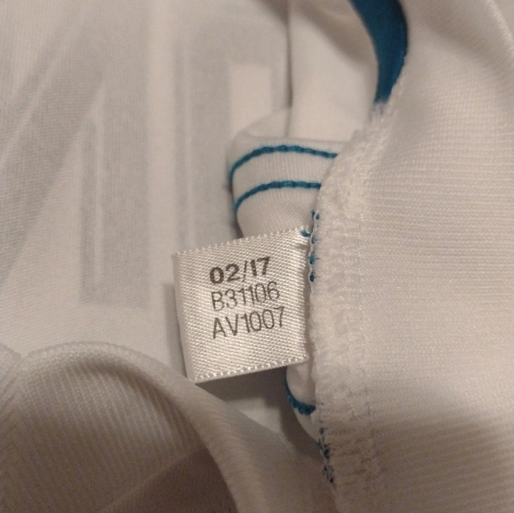 adidas White and Blue Men's Jersey
